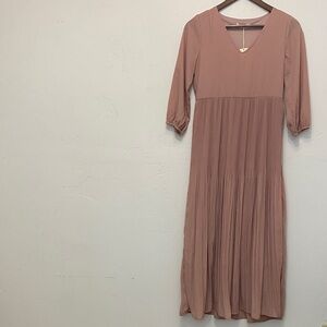 Roolee Blush Pink Long Sleeve Dress